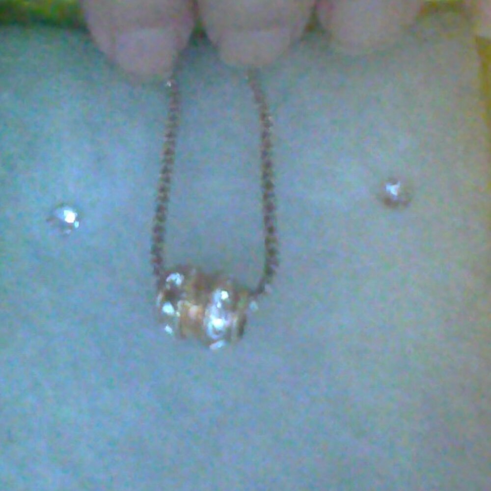 gold plated and crystal barrel necklace and ear studs
